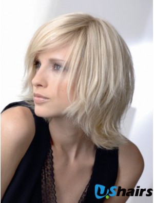 Full Lace Layered Chin Length Wavy 12 inch Platinum Blonde Amazing Fashion Wigs