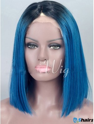 Chin Length Straight Bobs Full Lace 14 inch Cheap Black Women Wigs