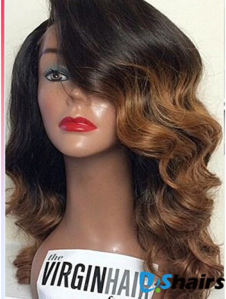 Ombre/2 Lale Front Wavy With Bangs Black Woman Looking For 100% Human Hair