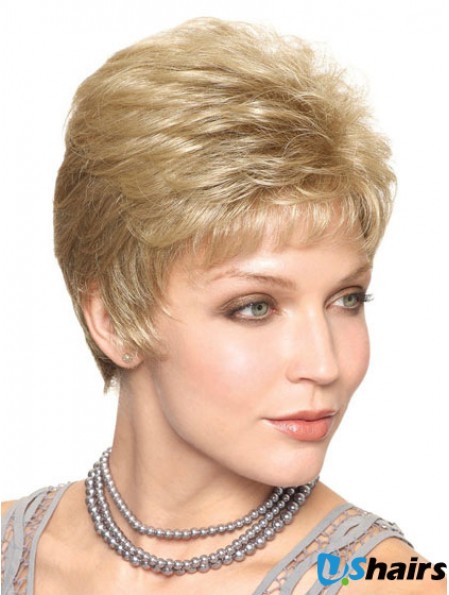 Cropped Straight Capless Boycuts 6 inch Trendy Synthetic Wigs