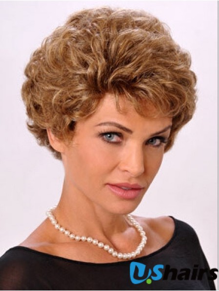 Ladies Wig Monofiliment Wavy Style Short Length Classic Cut