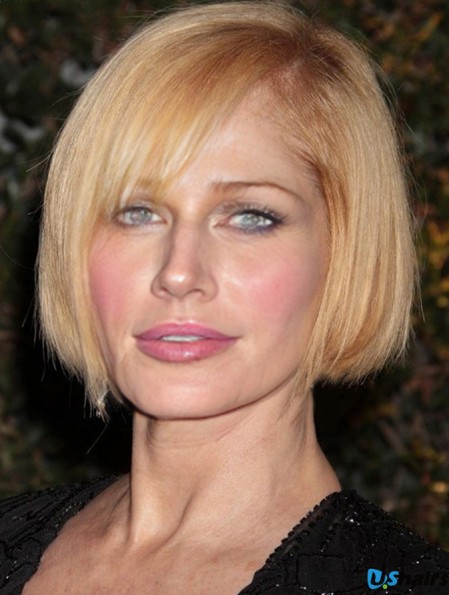 Chin Length Straight Lace Front Blonde Fashionable Bob Wigs