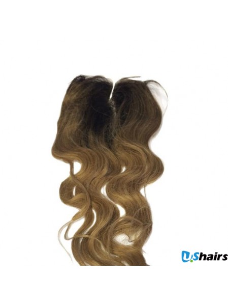 Stylish Black Long Wavy Lace Closures