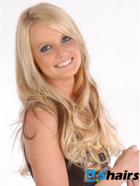 Affordable Blonde Curly Remy Human Hair Clip In Hair Extensions