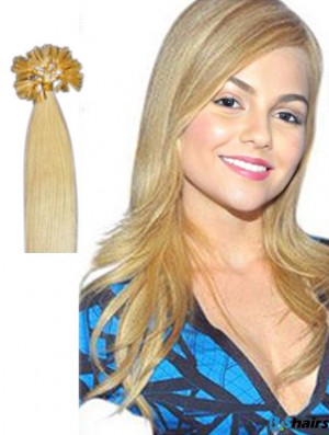 Blonde Straight Top Nail/U Tip Hair Extensions