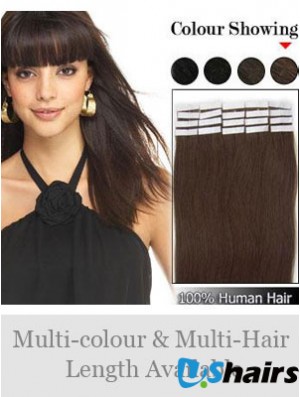 Brown Straight Great Remy Human Hair Tape In Hair Extensions