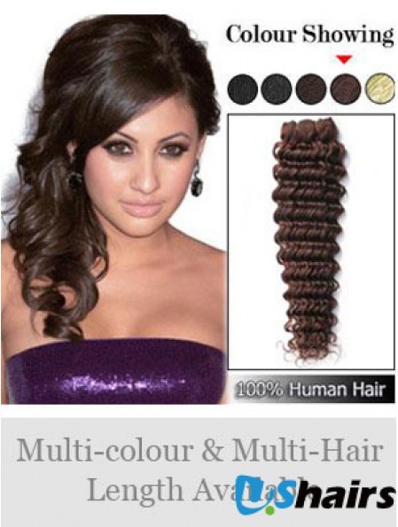 Wavy Remy Human Hair Auburn Sleek Weft Extensions