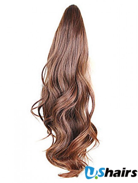 Style Wavy Brown Ponytails