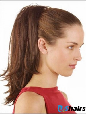 Comfortable Straight Brown Ponytails