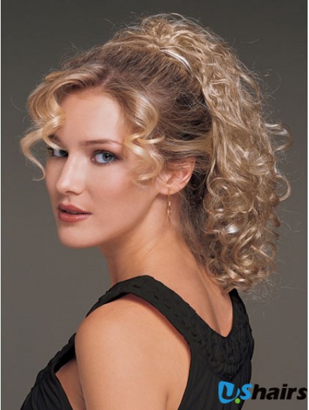 Soft Curly Blonde Ponytails